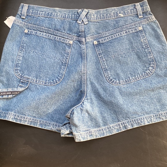 VTG LA BLUES BUTTON FLY LIGHT BLUE WASH SHORTS SIZE 14 - Picture 7 of 10